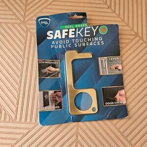 iHip Safe Key Real Brass Avoid Touching Public Surfaces Golden Color